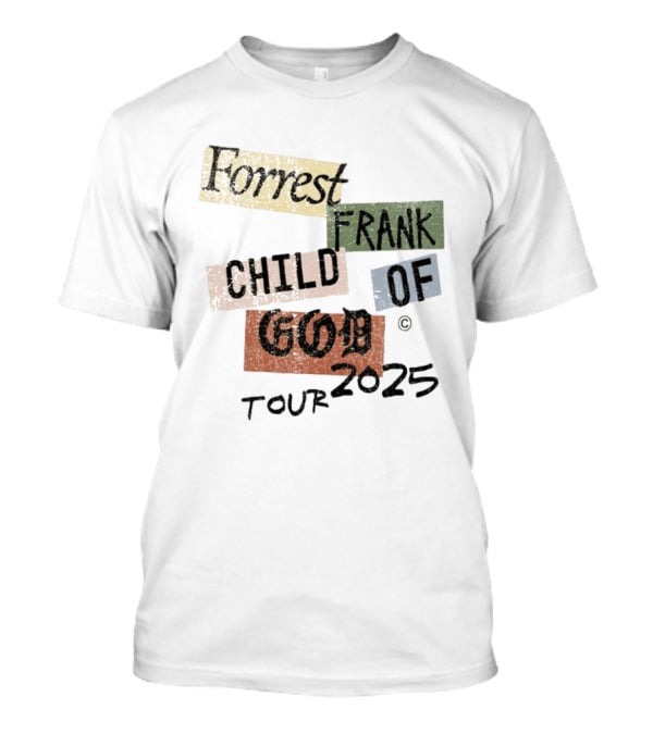 Forrest Frank Child Of God Tour 2025 Color Block Collage T-Shirt