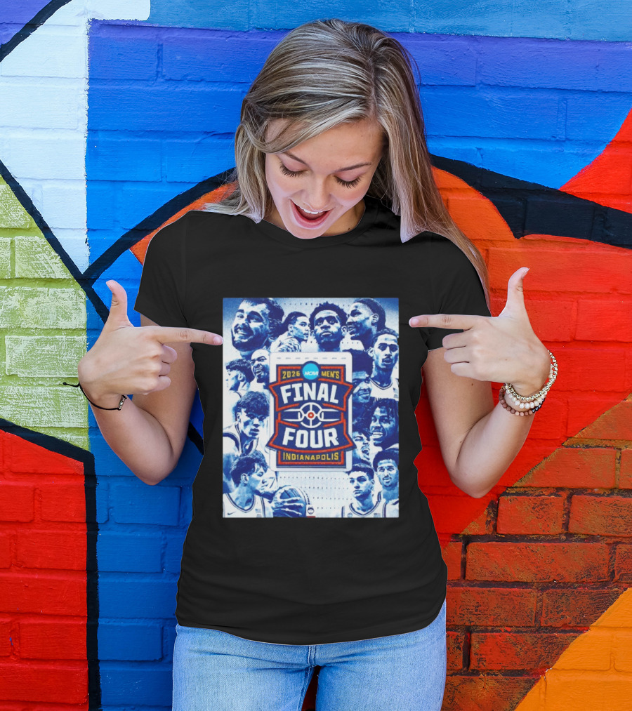 2026 NCAA Men's Final Four Indianapolis Basketball UConn Huskies Players T-Shirt