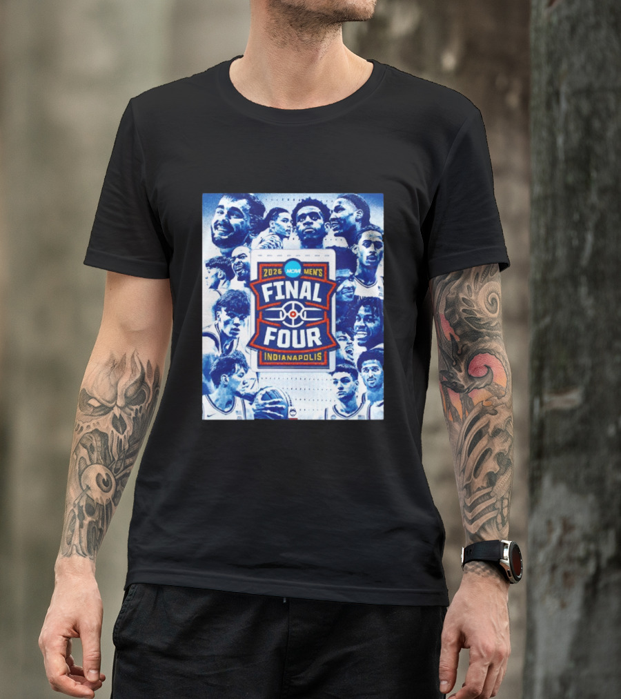 2026 NCAA Men's Final Four Indianapolis Basketball UConn Huskies Players T-Shirt