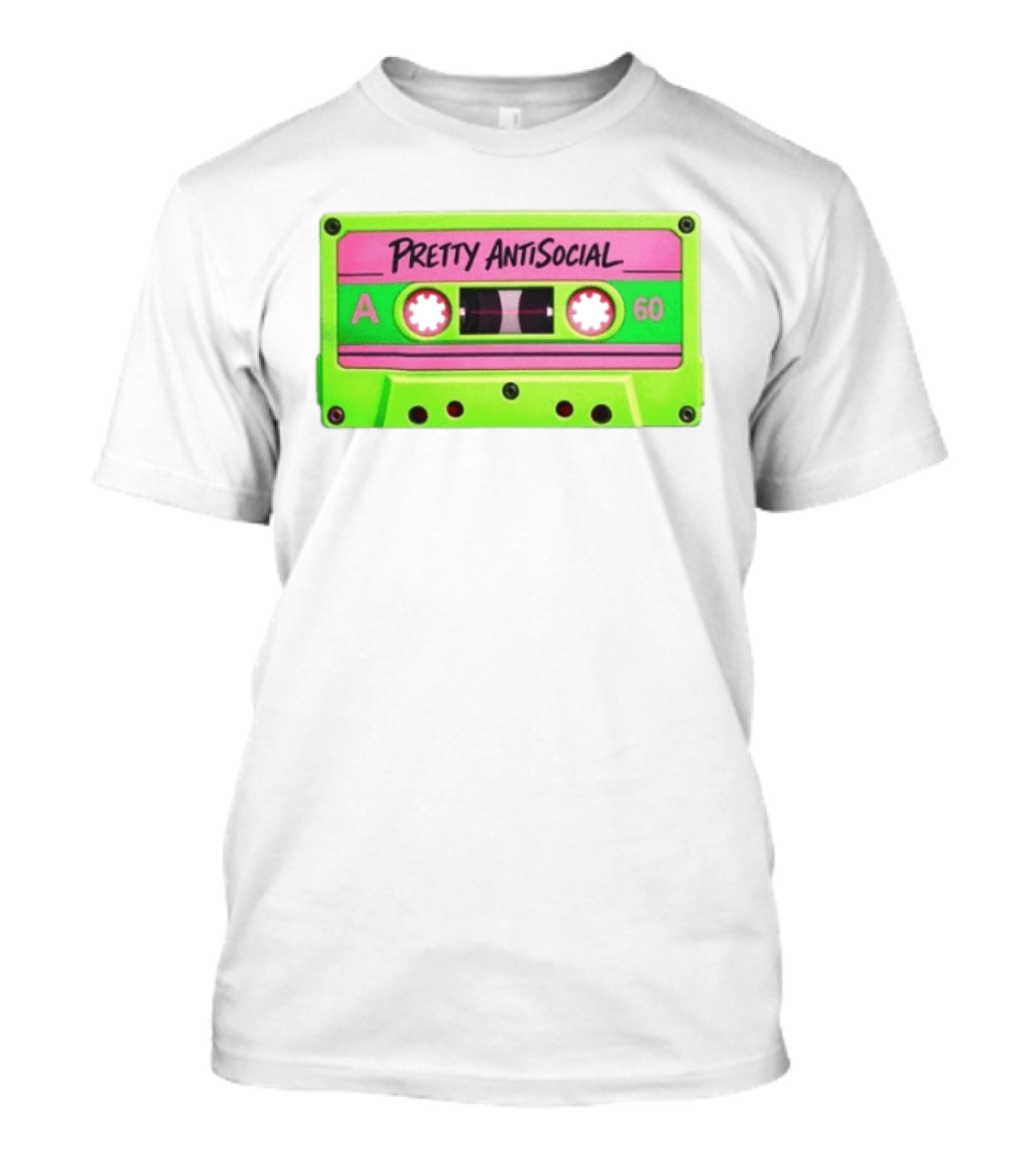 Pretty AntiSocial Pink Green Cassette A 60 T-Shirt