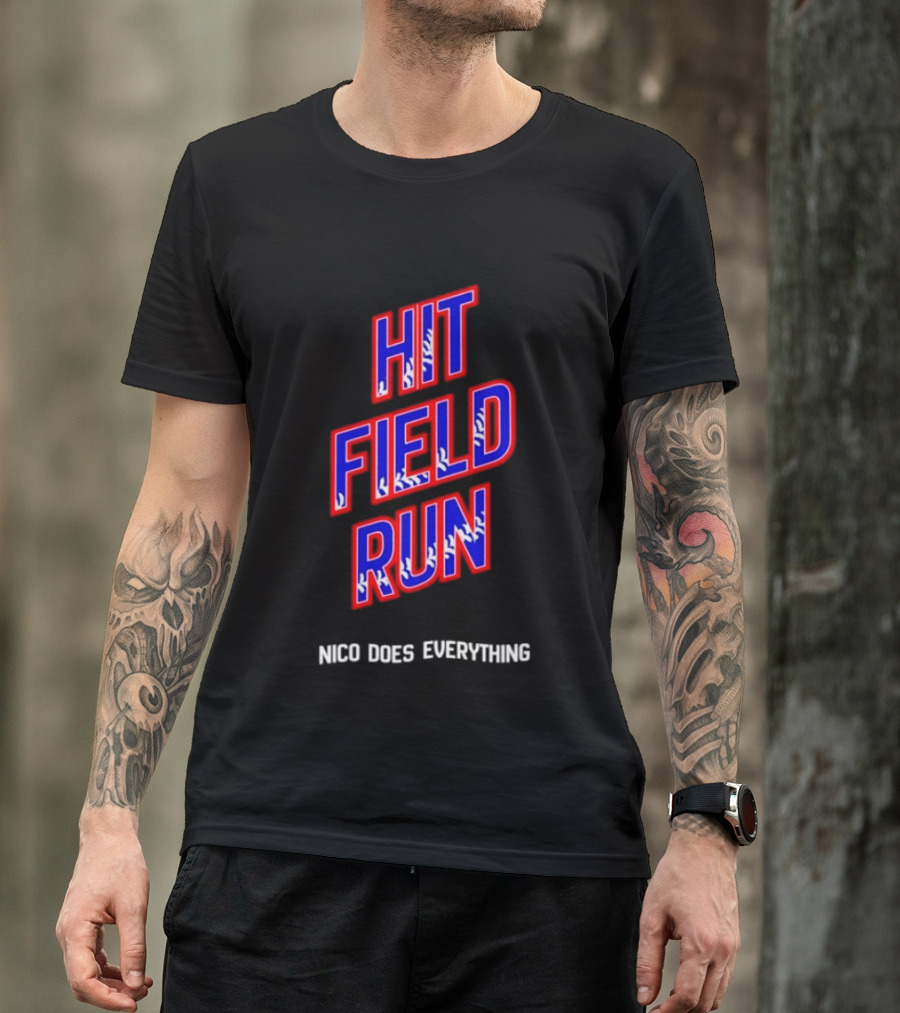 Hit Field Run Nico Does Everything Bold Sports T-Shirt