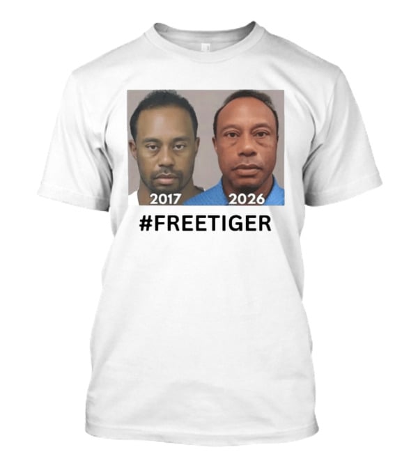 Tiger Woods 2017 2026 Shot Comparison #FREETIGER T-Shirt