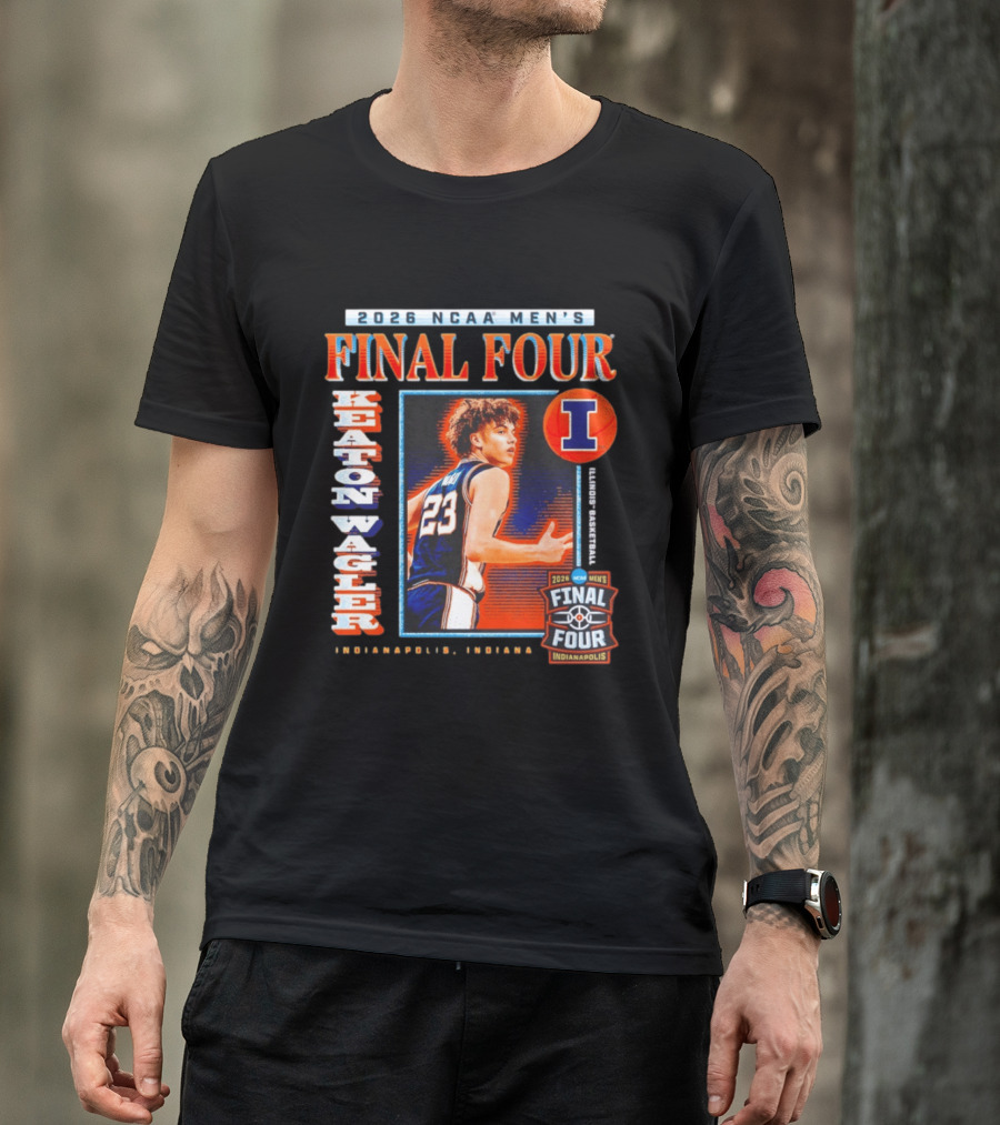 2026 NCAA Men's Final Four Keaton Wagler Illinois Fighting Illini Indianapolis Indiana T-Shirt