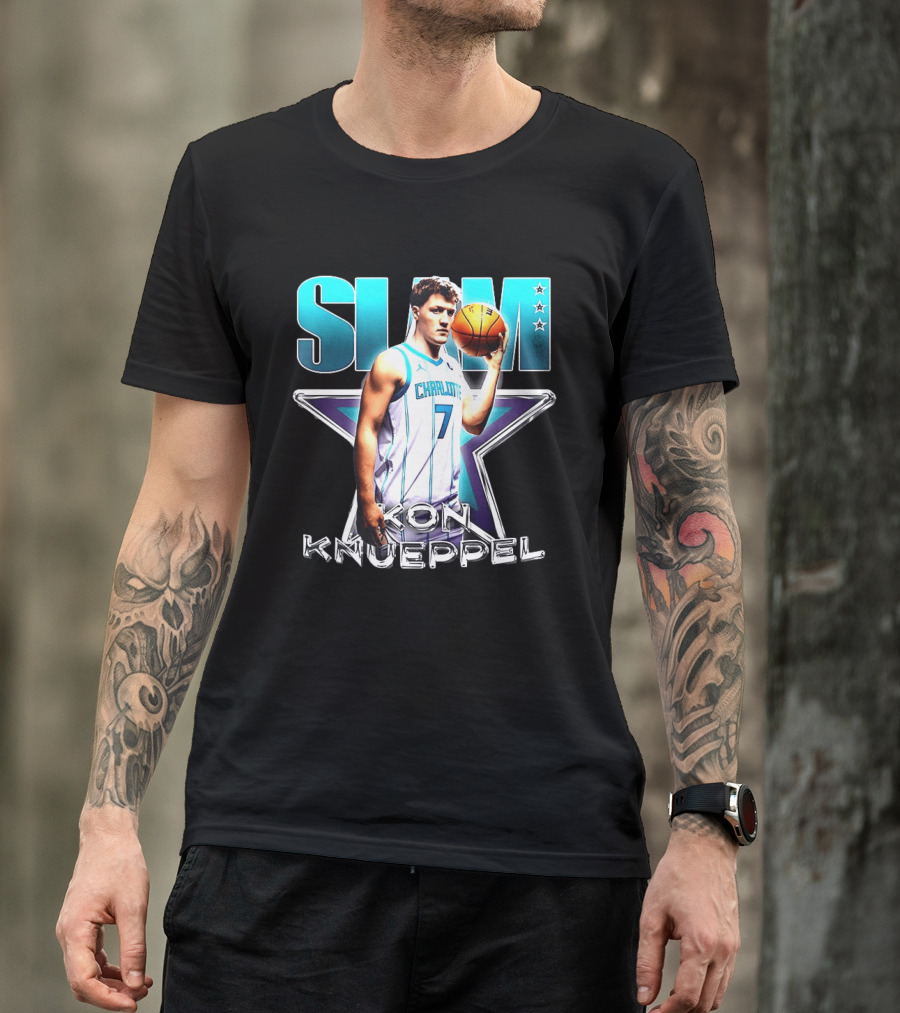 Kon Knueppel Charlotte Hornets Basketball Slam T-Shirt