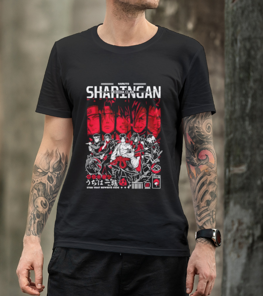 Sharingan Uchiha Clan Naruto Kakashi Sasuke Itachi Anime Manga Series T-Shirt