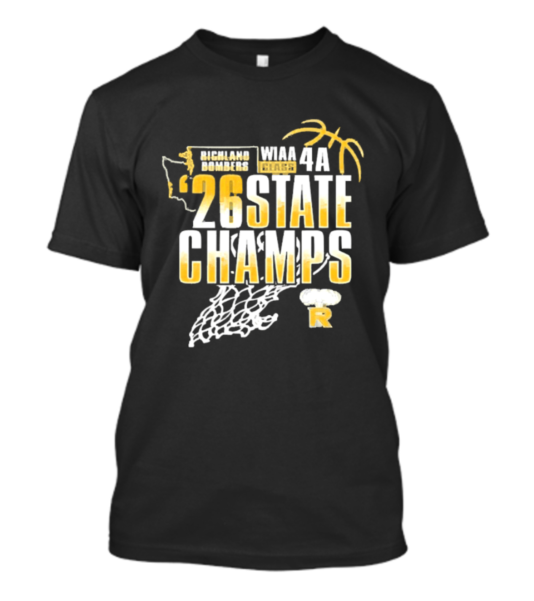Richland Bomber Basketball 2026 WIAA 4A State Champs T-Shirt