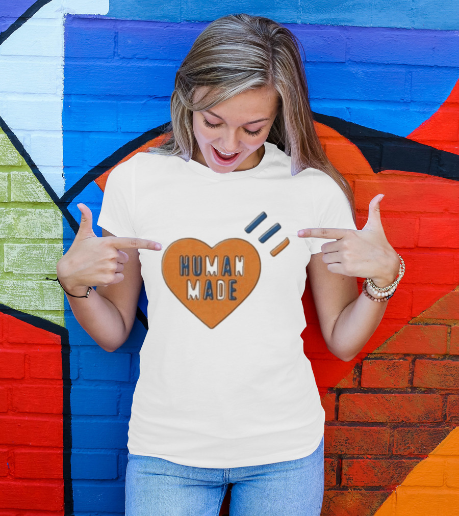 Human Made Heart Icon With Dry Alls T-Shirt