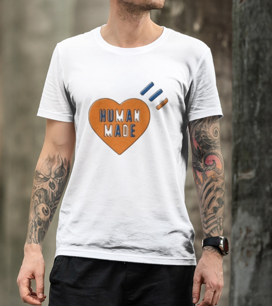 Human Made Heart Icon With Dry Alls T-Shirt