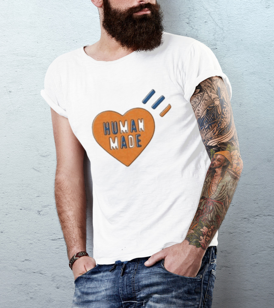 Human Made Heart Icon With Dry Alls T-Shirt
