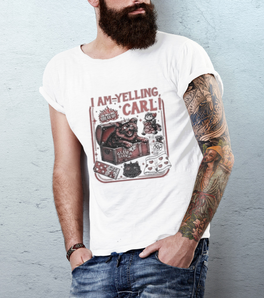 I Am Yelling Carl Box Of Surprises T-Shirt