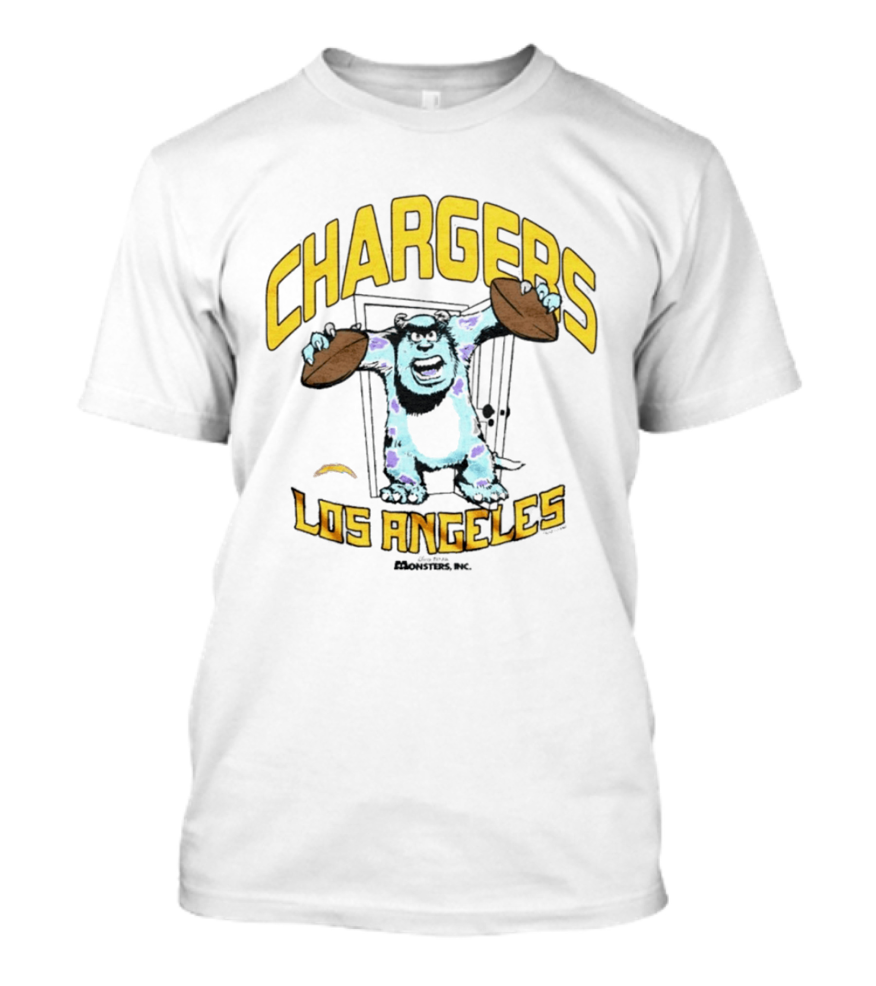 Los Angeles Chargers Monsters Inc Sully Collaboration T-Shirt