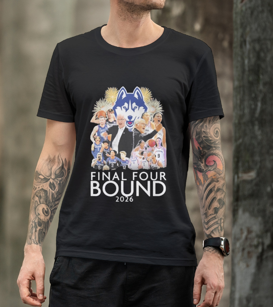 UConn Huskies Final Four Bound 2026 Celebration T-Shirt