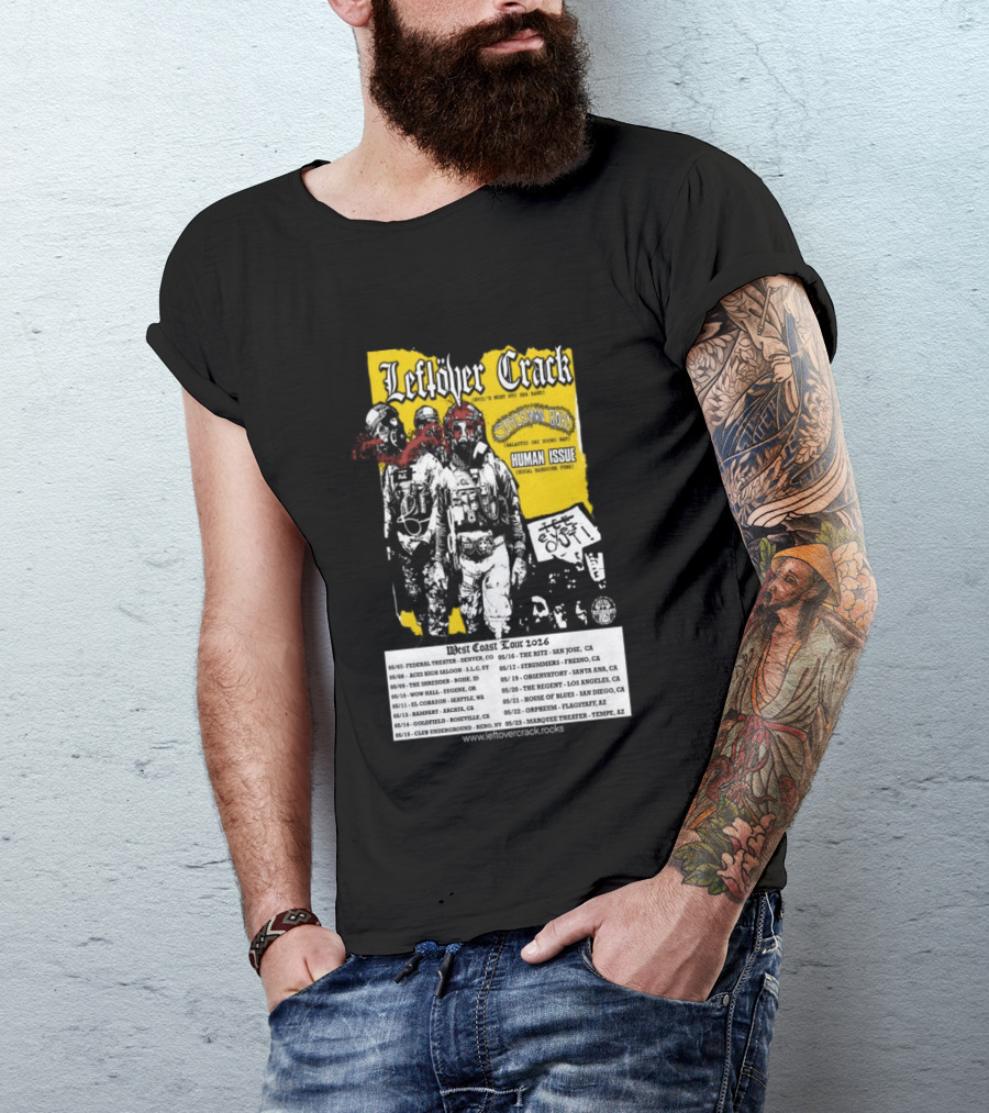Leftover Crack West Coast 2026 Shows Vintage Punk Rock Tour Dates T-Shirt