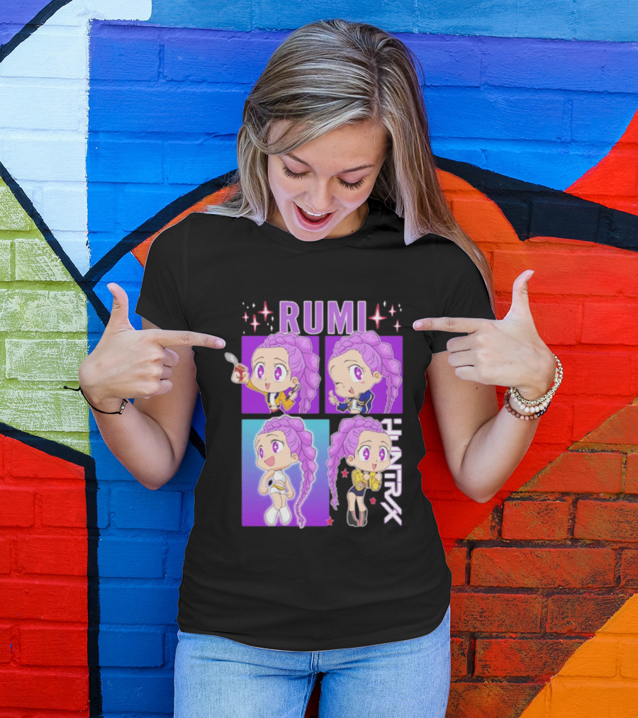 Rumi Kpop Huntrx Demon Hunters Cute Chibi Characters T-Shirt