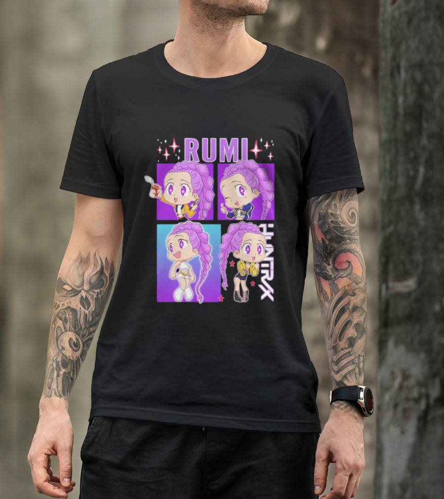 Rumi Kpop Huntrx Demon Hunters Cute Chibi Characters T-Shirt