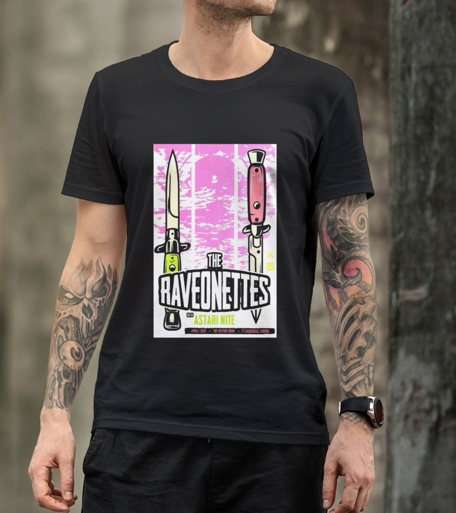 Raveonettes Astari Nite April 1 2026 Ft Lauderdale Culture Room T-Shirt
