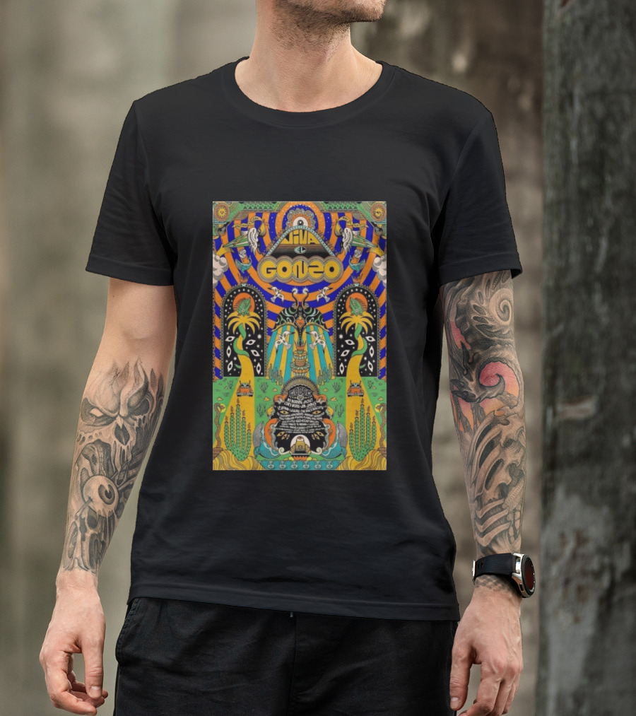 Viva El Gonzo Festival 2026 Psychedelic Art With Cacti And Birds T-Shirt