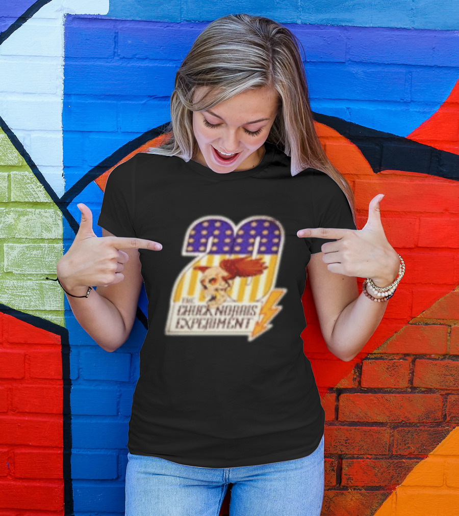 The Chuck Norris Experiment 20 Lightning Bolt Stars And Stripes Skull T-Shirt