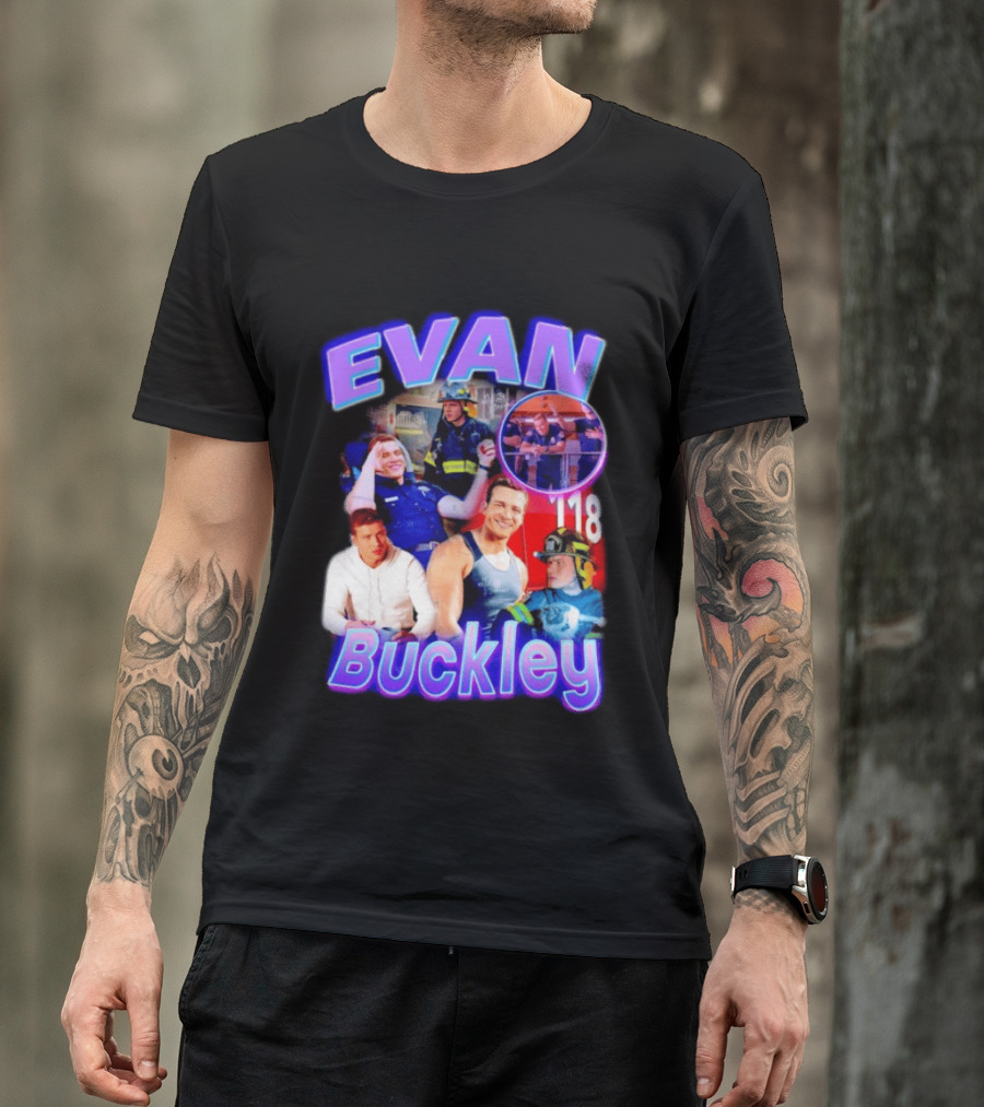 Evan Buckley Collage Firefighter Tribute 118 T-Shirt