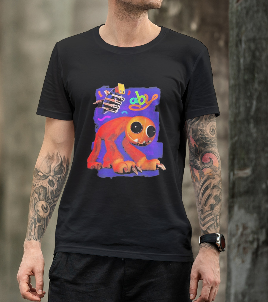 April Fools Shaved Yarnaby Aby Colorful Monster Orange Creature T-Shirt