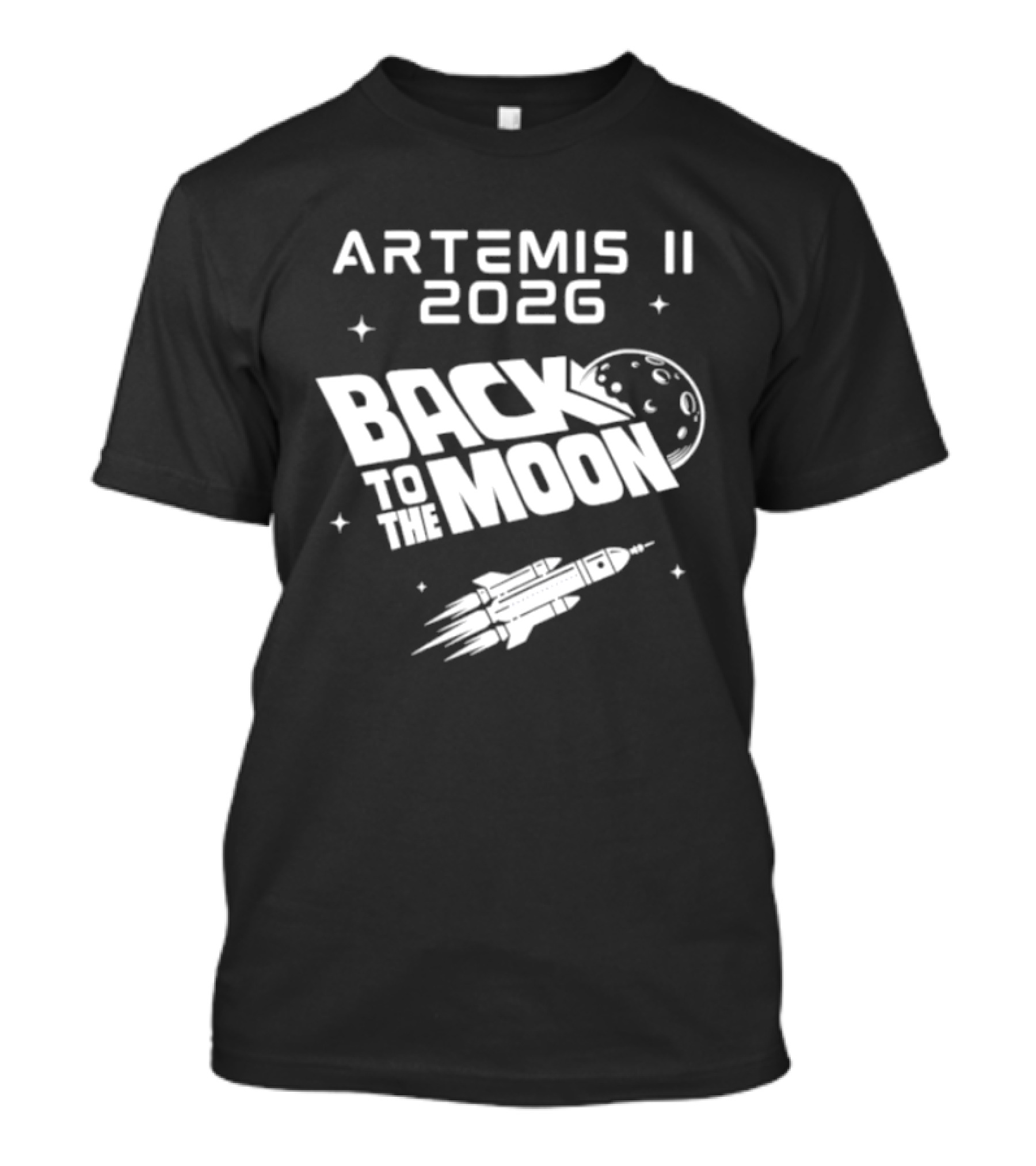 Artemis II 2026 Mission Back To The Moon Lunar Rocket Journey T-Shirt