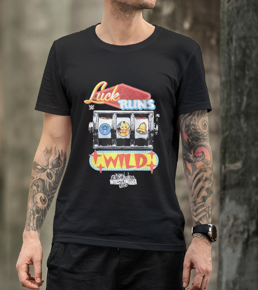 WrestleMania Vegas Slot Machine Luck Runs Wild T-Shirt