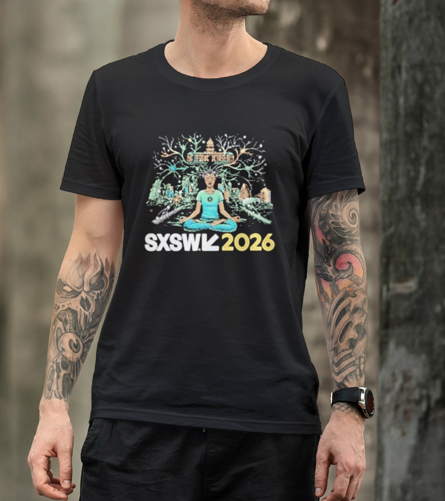 SXSW 2026 Meditative Yoga Retreat Mystical Tree T-Shirt