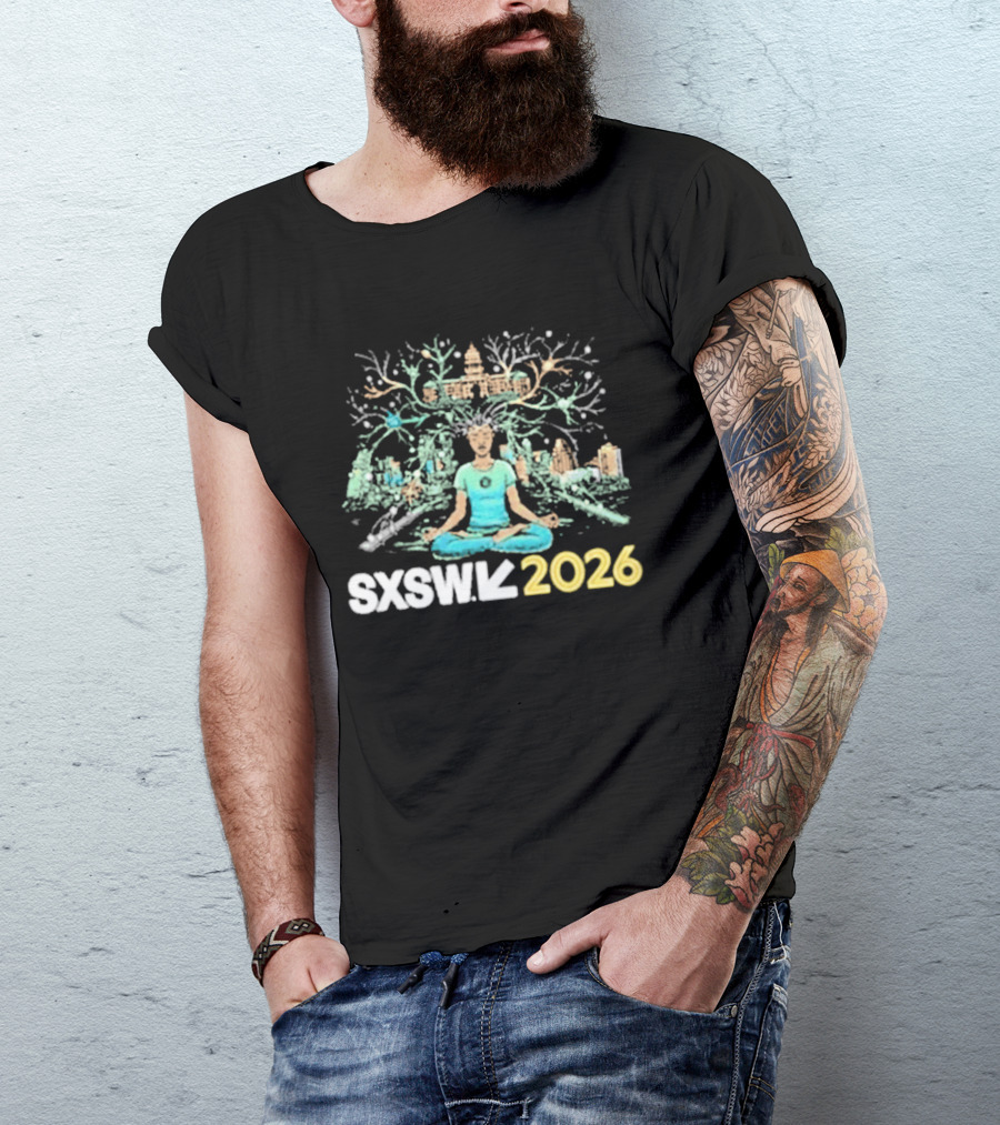 SXSW 2026 Meditative Yoga Retreat Mystical Tree T-Shirt