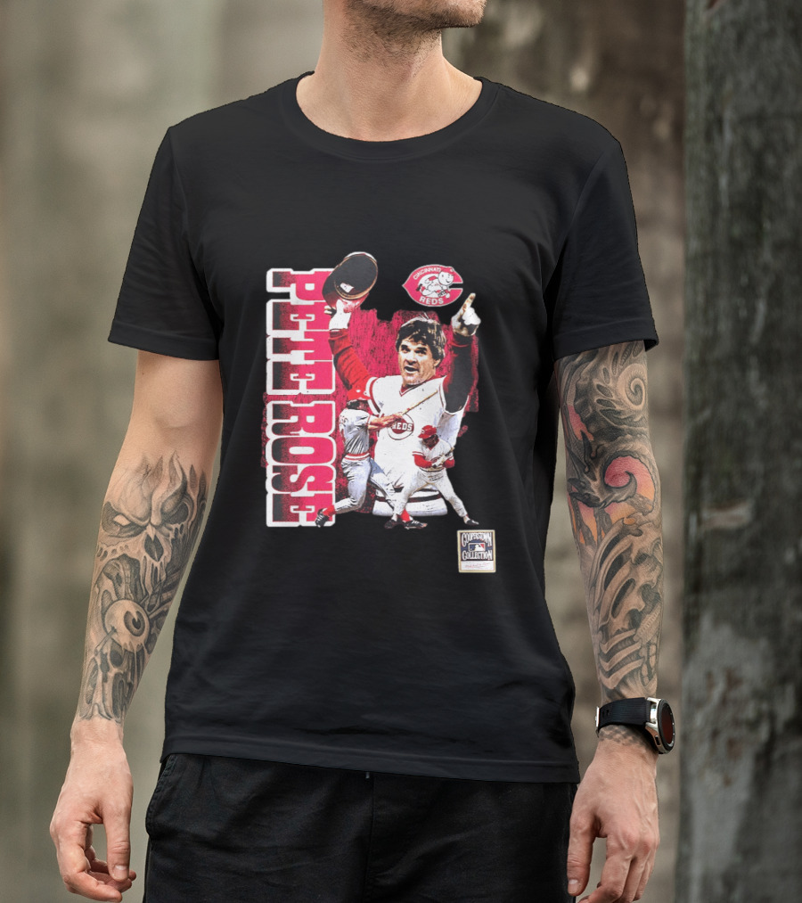 Pete Rose Cincinnati Reds Cooperstown Collection Players T-Shirt