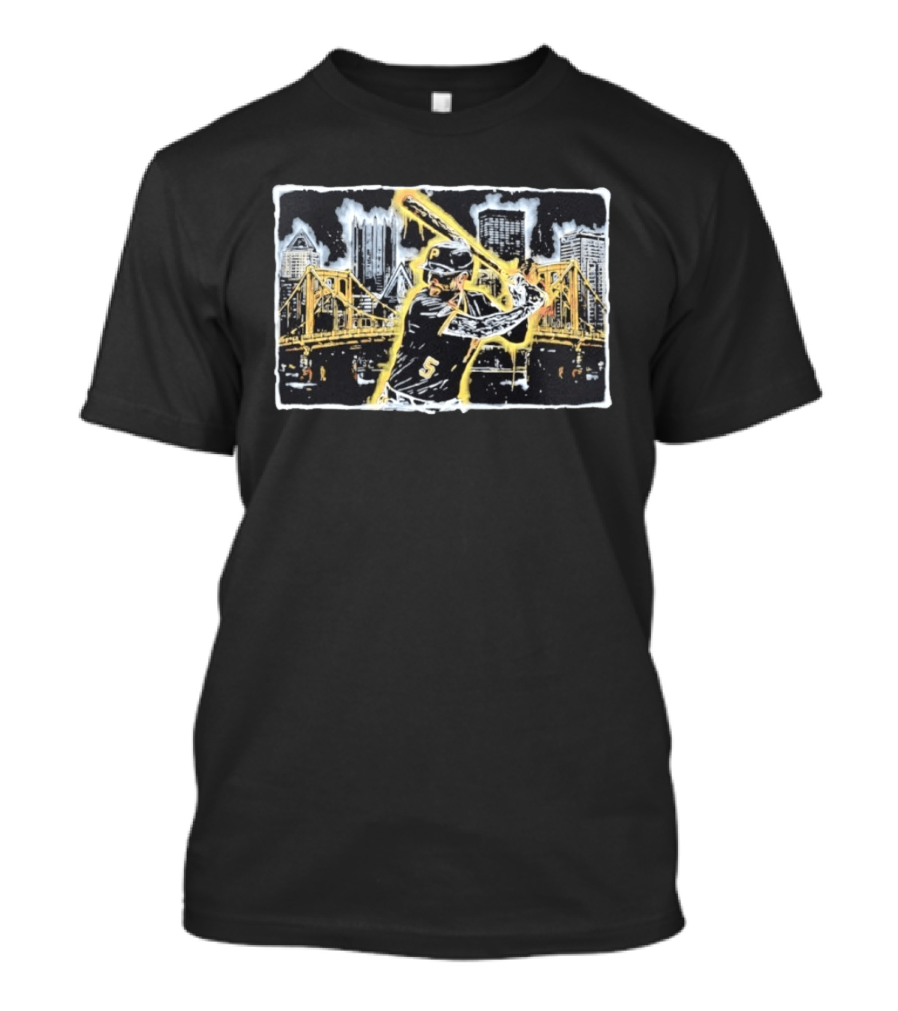 Pittsburgh Pirates It Was All YelLOWE Cityscape Baseball Scene T-Shirt