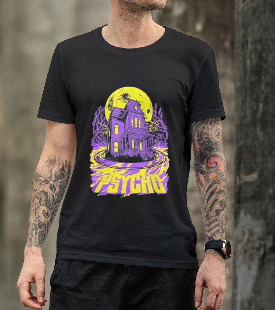 Psycho Forever Haunted House Neon Moon T-Shirt