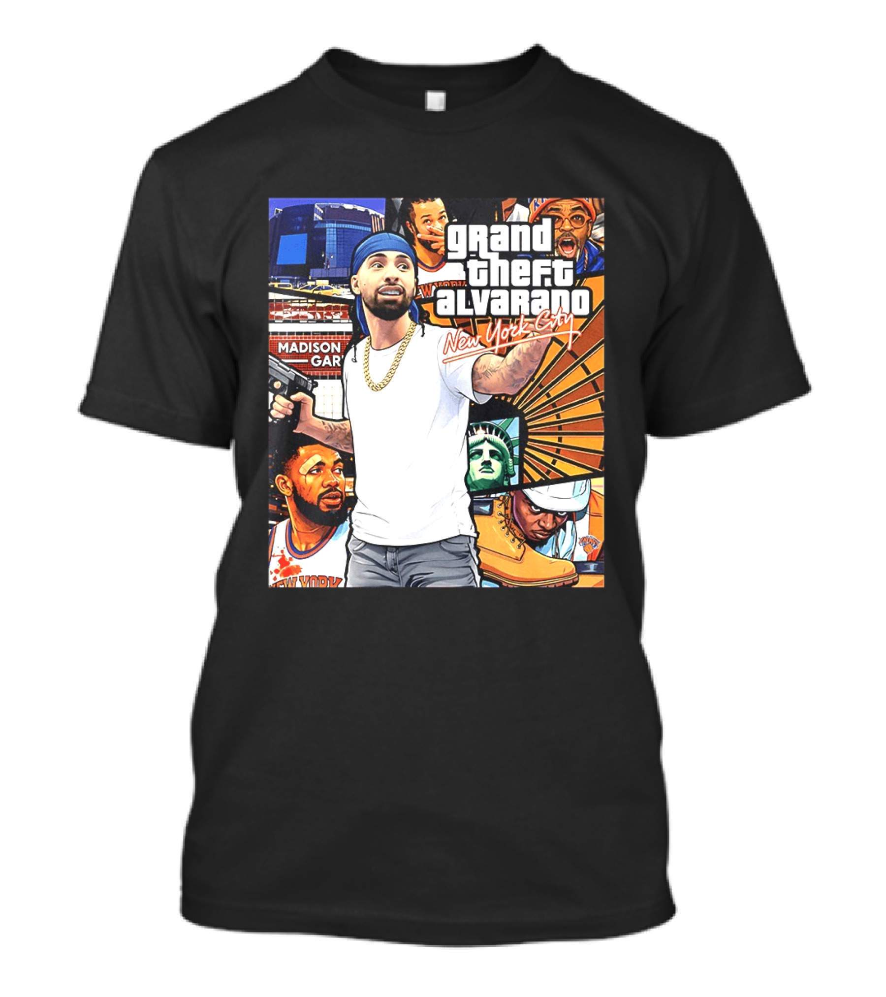 Grand Theft Alvarado New York City Madison Square Garden Knicks Energy T-Shirt