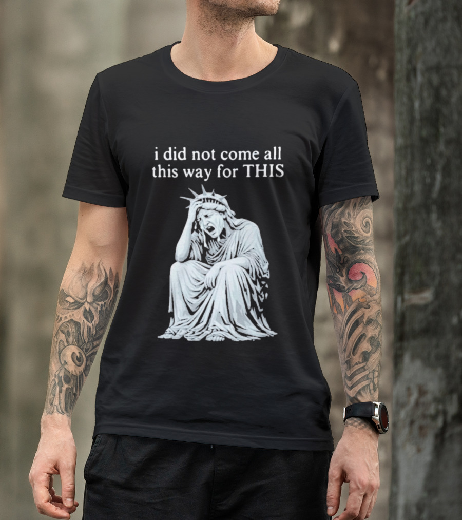 I Did Not Come All This Way For This Anti Trump Statue Of Liberty Sarcastic Political T-Shirt