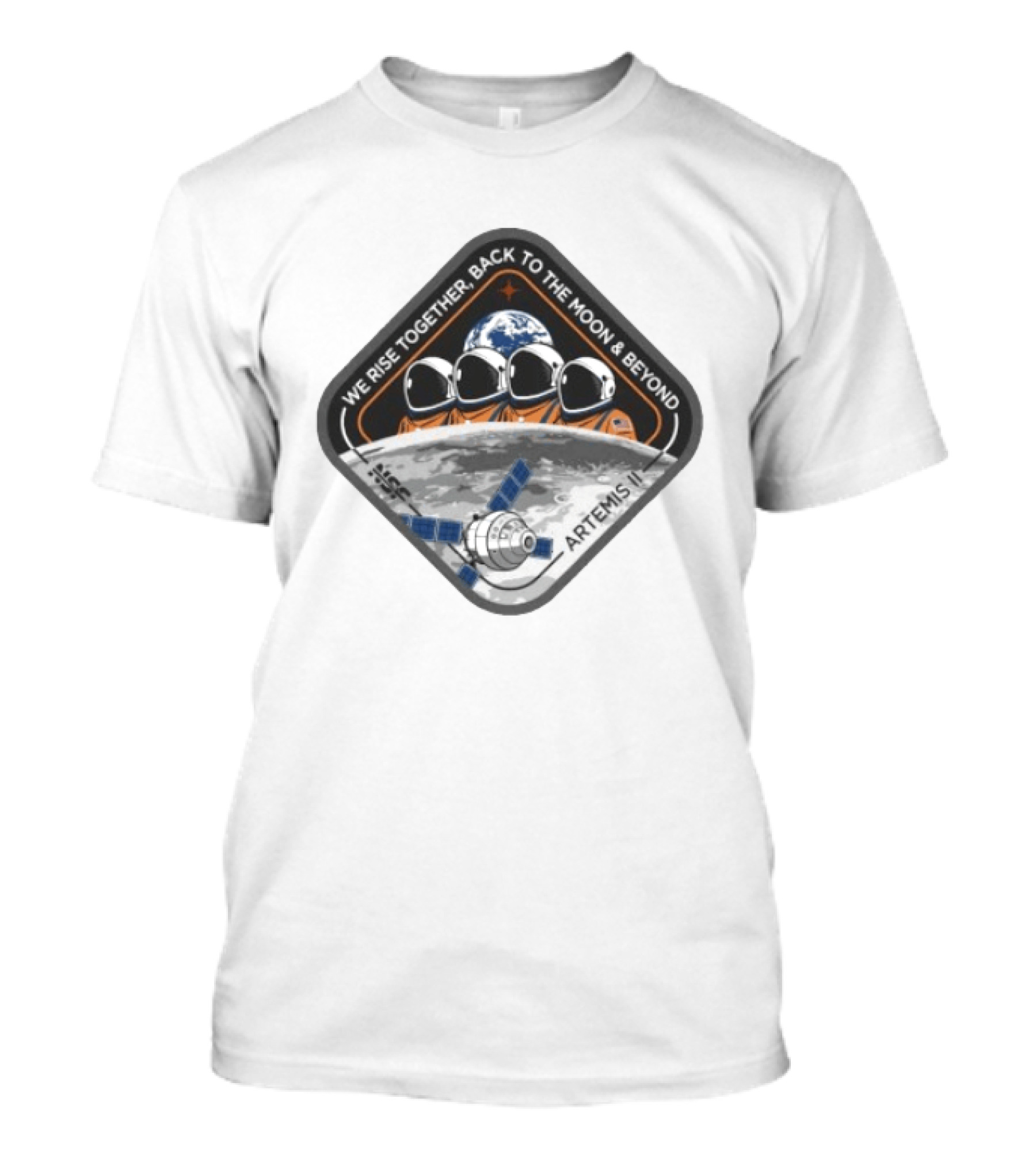 Artemis II We Rise Together Back To The Moon And Beyond Astronauts And Earth T-Shirt