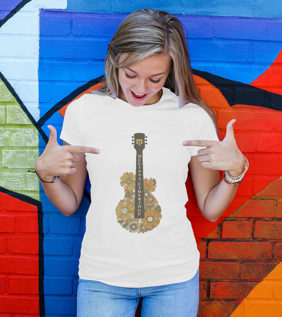 Melissa Etheridge Floral Guitar Art With Flowers T-Shirt