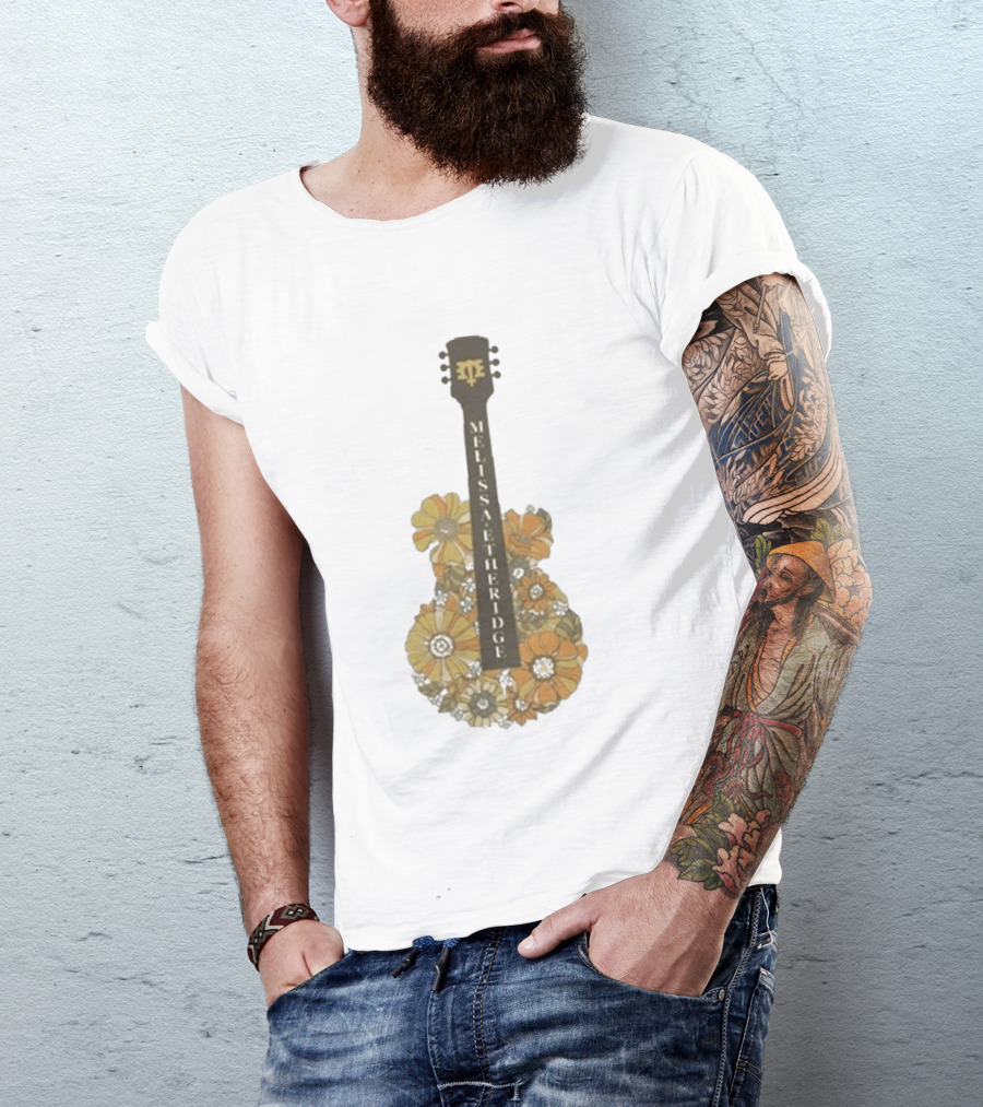 Melissa Etheridge Floral Guitar Art With Flowers T-Shirt