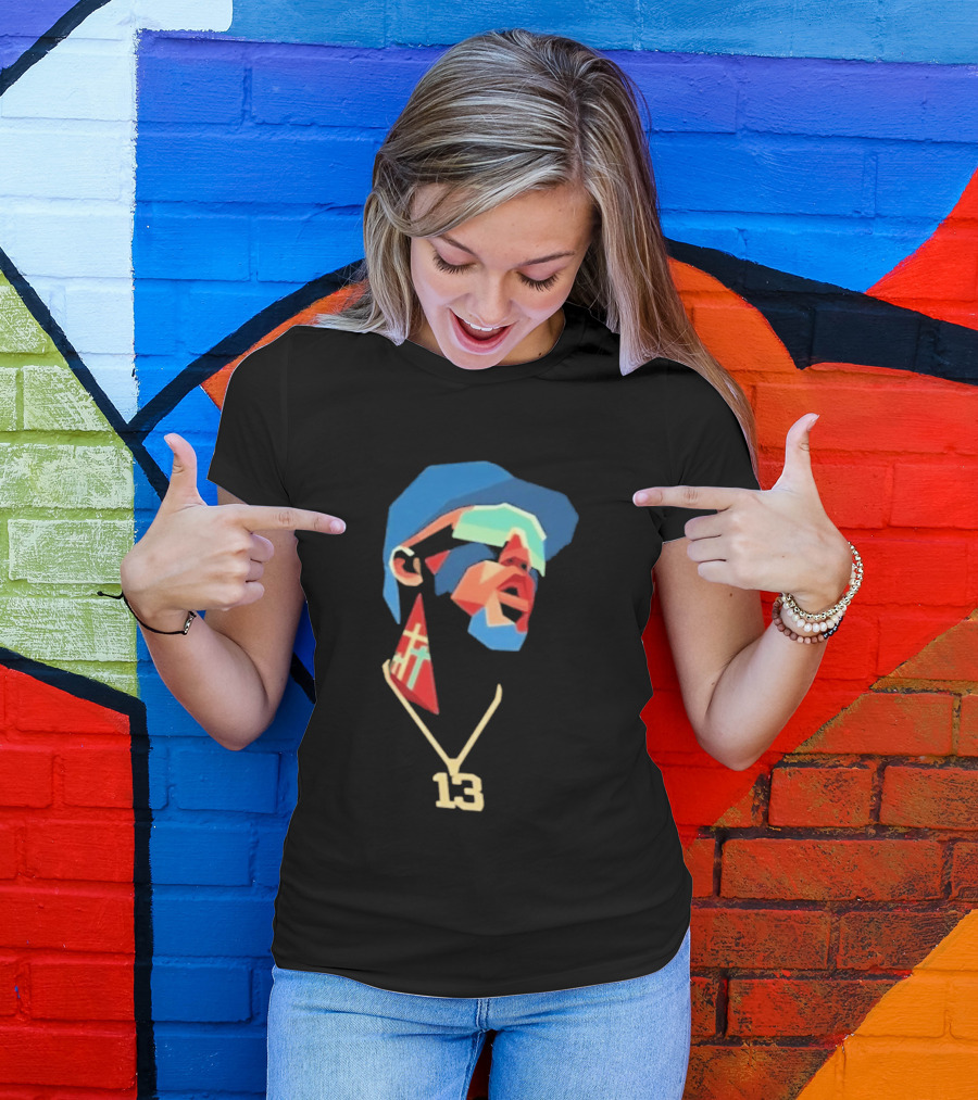 Atlanta Braves Acuna Number 13 Geometric T-Shirt