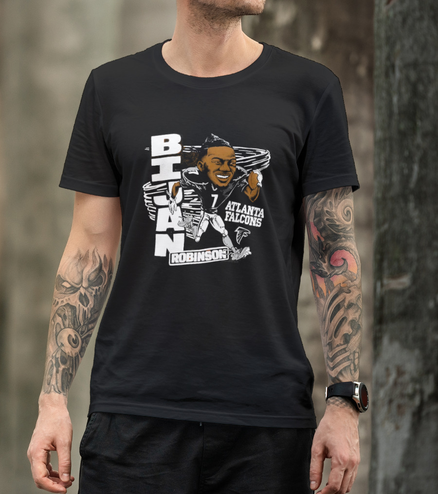 Bijan Robinson Atlanta Falcons Caricature 2025 T-Shirt