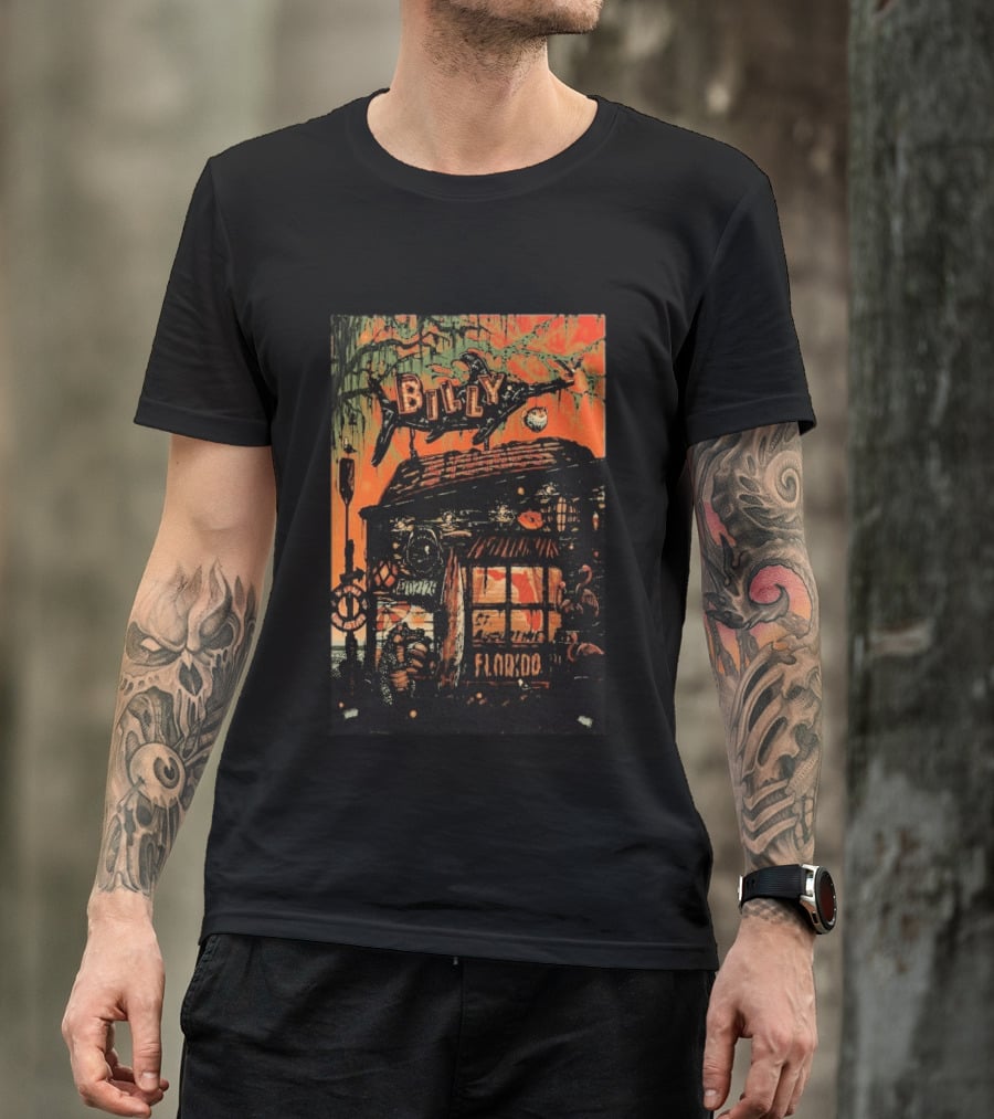 Billy Strings Saint Augustine FL April 2 2026 Amphitheatre Tour Retro Florida Swamp Shack Scene T-Shirt