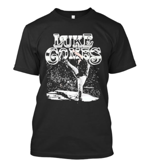 Luke Combs Stage Performance Art With Microphone And Hands Up Gesture T-Shirt