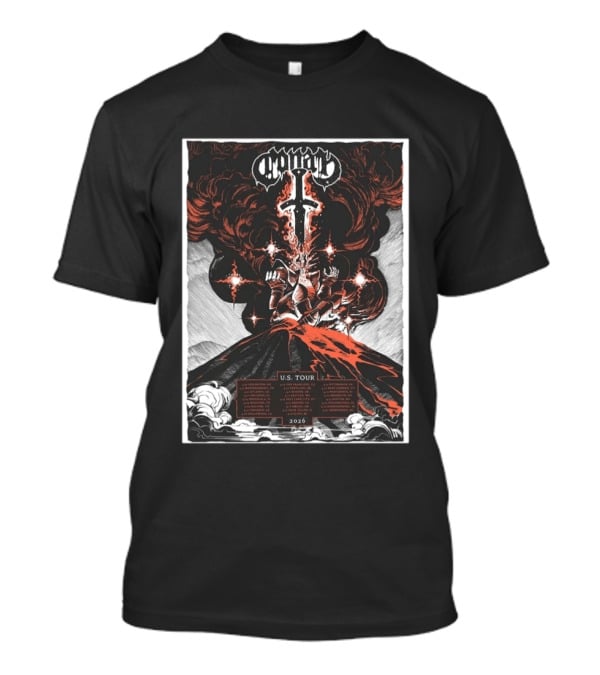 Conan US Tour 2026 Volcanic Knight Imagery City Dates T-Shirt