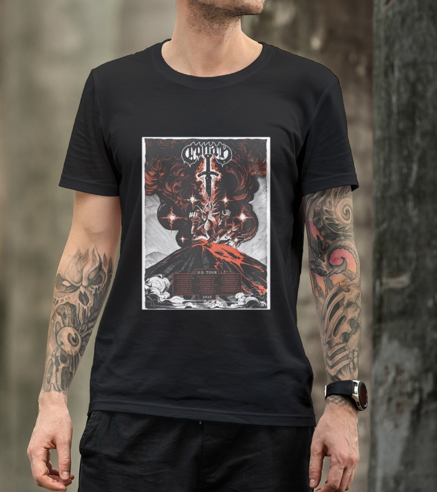 Conan US Tour 2026 Volcanic Knight Imagery City Dates T-Shirt