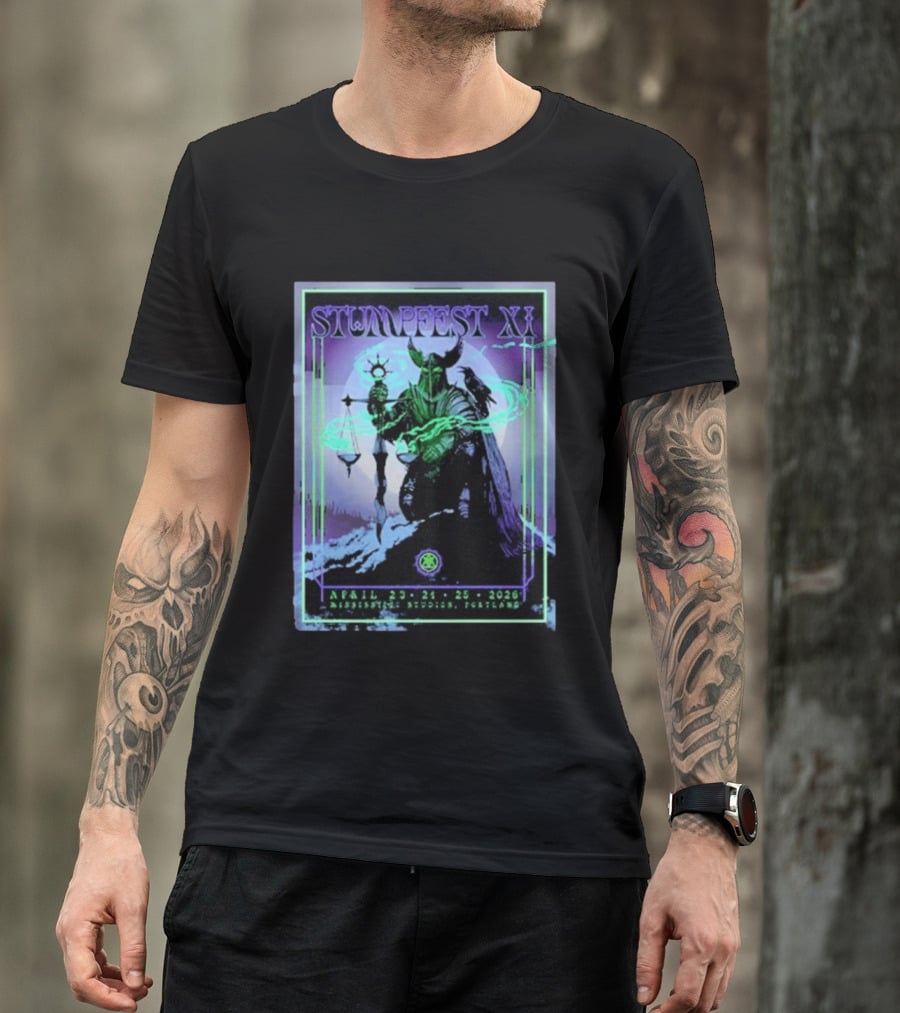 Stumpfest XI Concert Tour April 23 24 25 2026 Mississippi Studios Portland Viking Raven Mythology T-Shirt