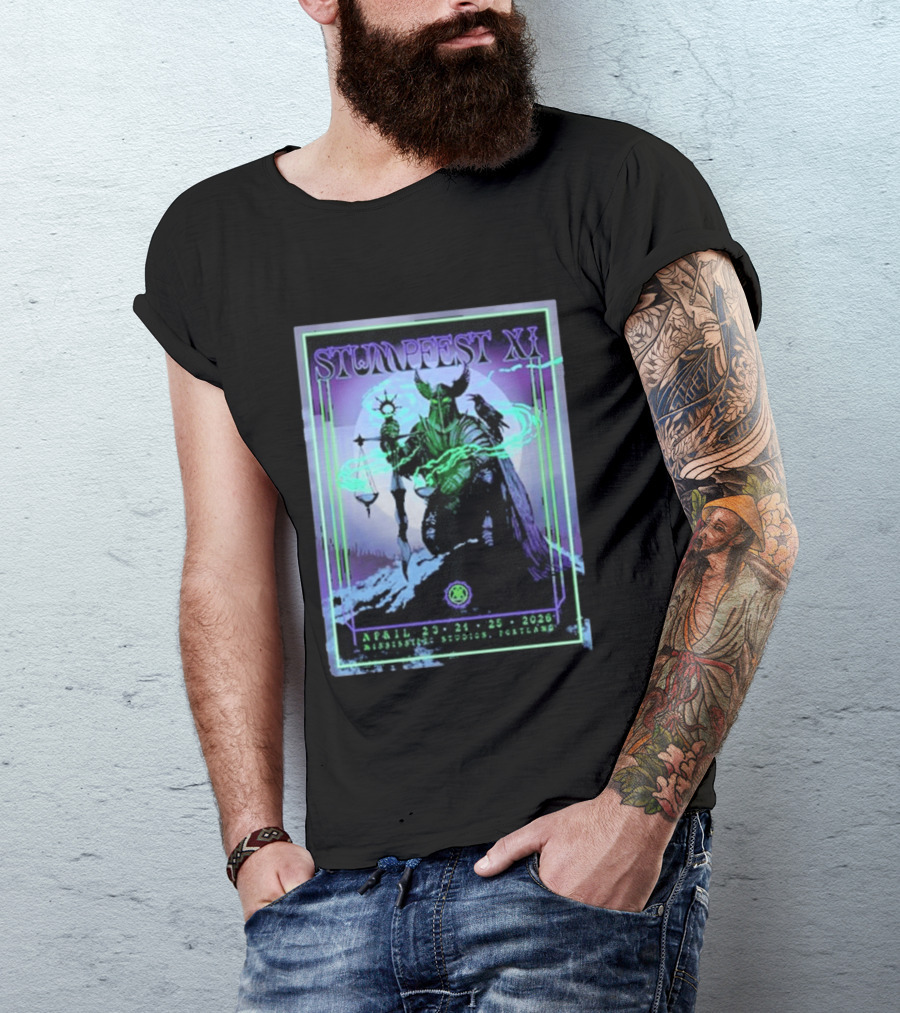 Stumpfest XI Concert Tour April 23 24 25 2026 Mississippi Studios Portland Viking Raven Mythology T-Shirt