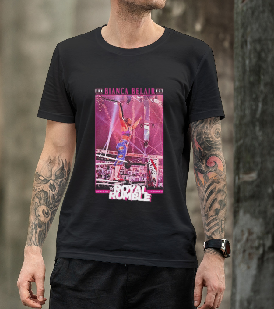 The EST WWE Bianca Belair Royal Rumble January 31 2021 St Petersburg Florida T-Shirt