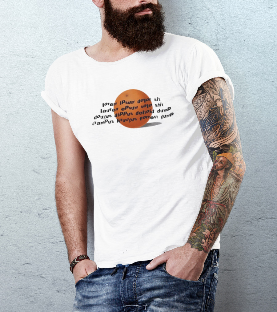 Dftba Drawfee Lorem Ipsum Orange Sphere T-Shirt