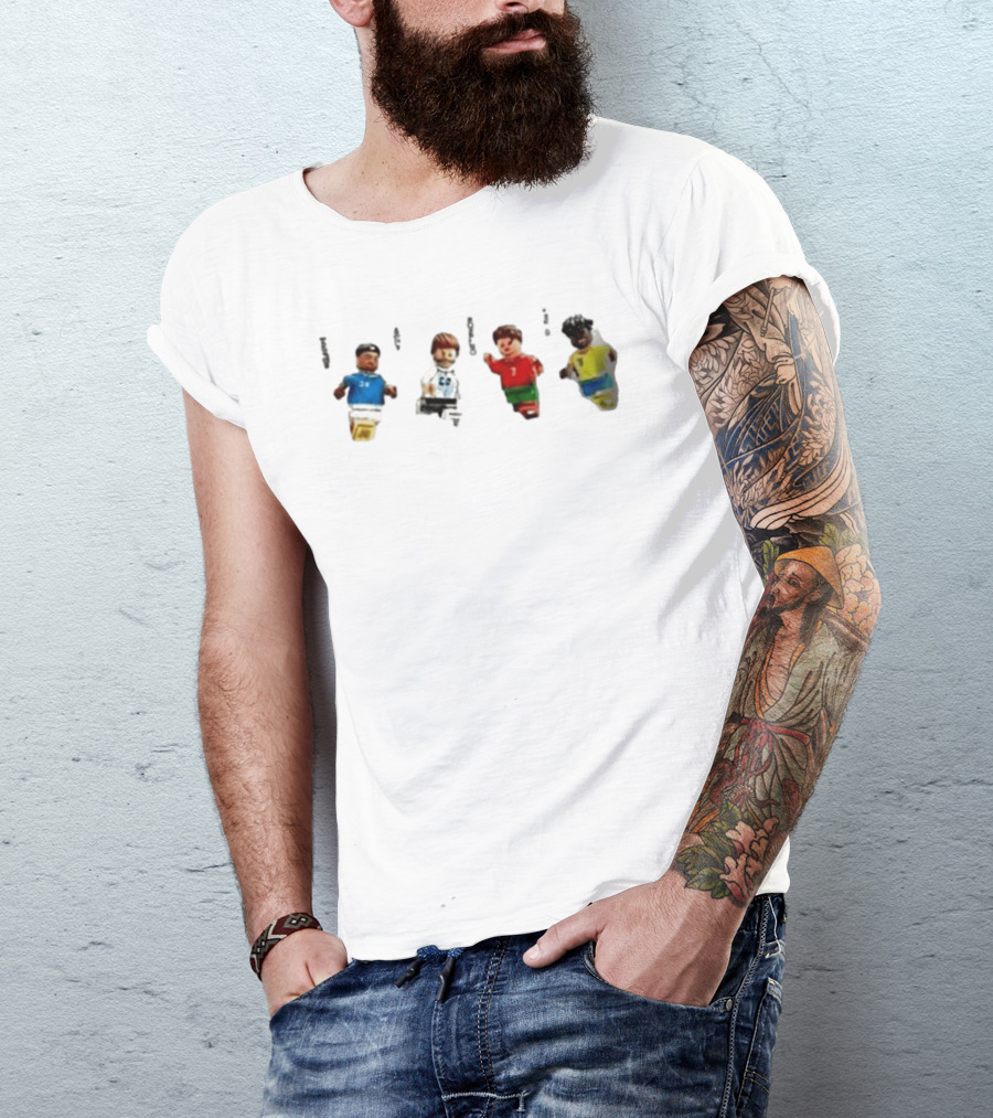 LEGO Football Legends FIFA World Cup 2026 Messi Ronaldo Mbappé Vinicius Junior Mini Figures T-Shirt