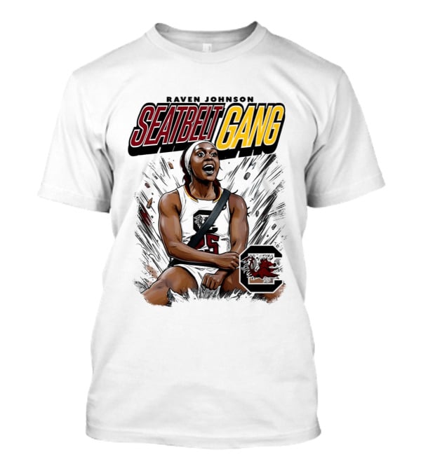 Raven Johnson Seatbelt Gang South Carolina Gamecocks Basketball T-Shirt