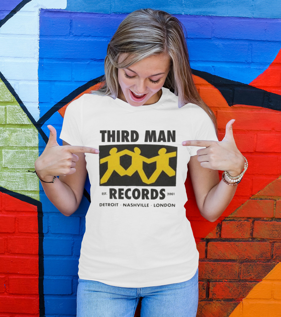 Third Man Records Est 2001 Detroit Nashville London T-Shirt