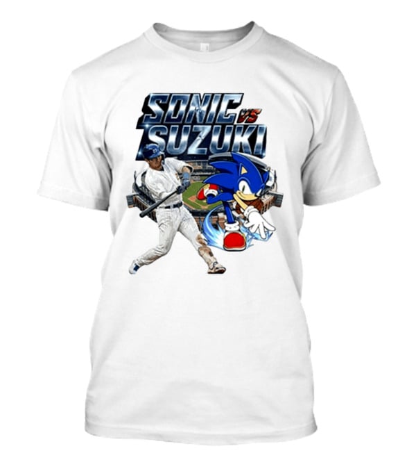 Sonic Vs Suzuki MLB Players Stadium Seiya Suzuki Hedgehog T-Shirt